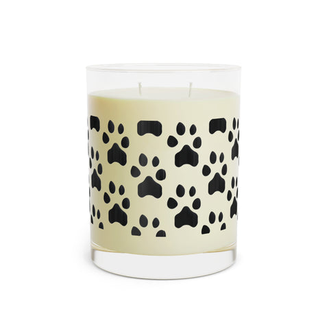 Personalized Pet Paw Print Scented Candle — 11oz Glass Jar