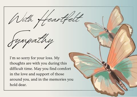 Digital Sympathy Card – Gentle Comfort with Butterflies