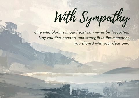 With Sympathy E-Card – Serene Lake Landscape