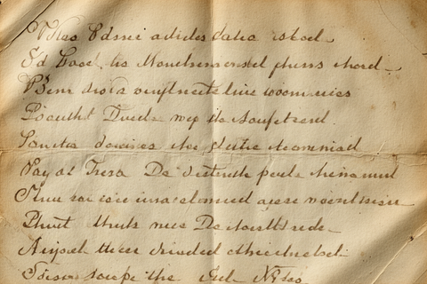 Ik bedoel een brief met tekst maar de tekst is niet echt leesbaar/ beetje vaag 